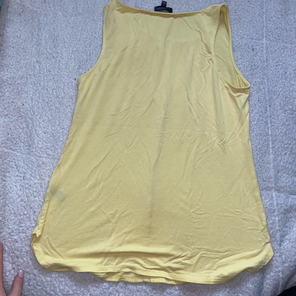 Womens Yellow Ruffled Tank - Picture 3 of 4
